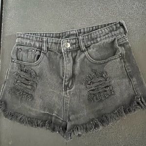 Jean shorts with frayed hem (all offers will be considered)